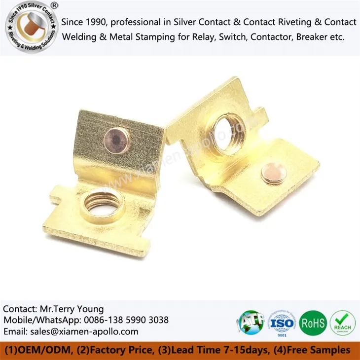 پیتل پر مہر لگانے سے چاندی کا رابطہ