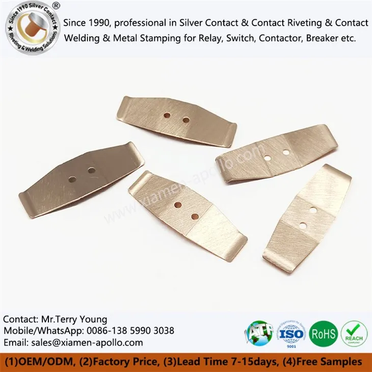 تانبے کی دھات پر مہر لگانے والے بجلی کے حصے