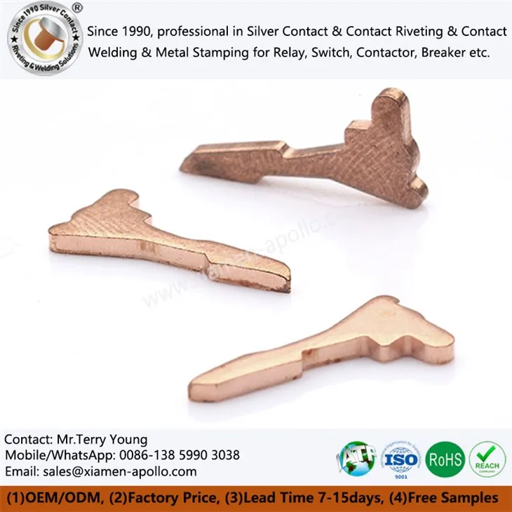 بجلی کے سوئچ کے لئے تانبے کی مہر ثبت اجزاء