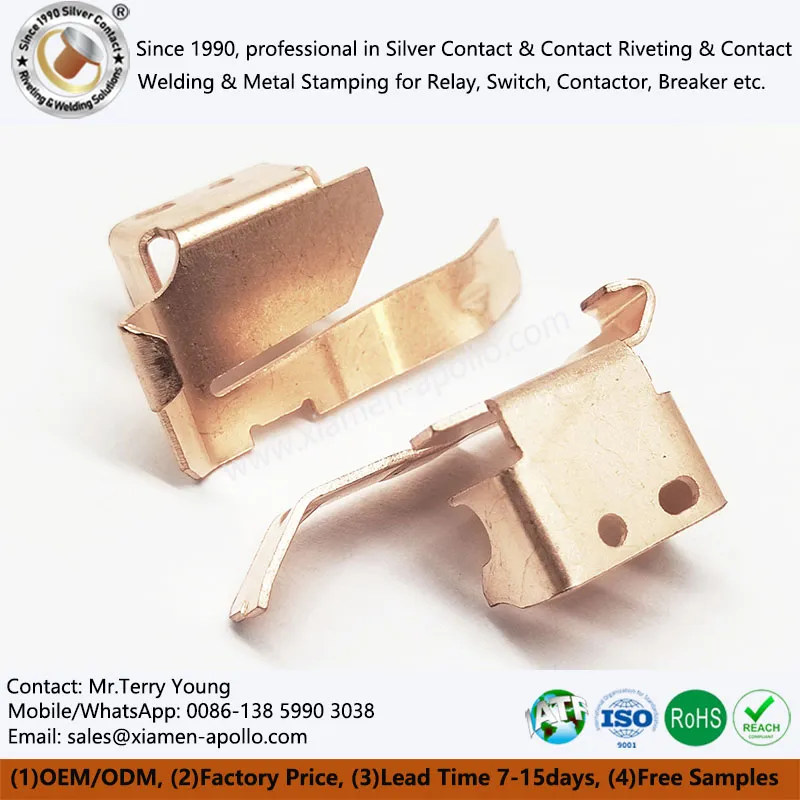 الیکٹریکل سوئچ کے لئے تانبے پر مہر لگنے کے موسم بہار کے رابطے