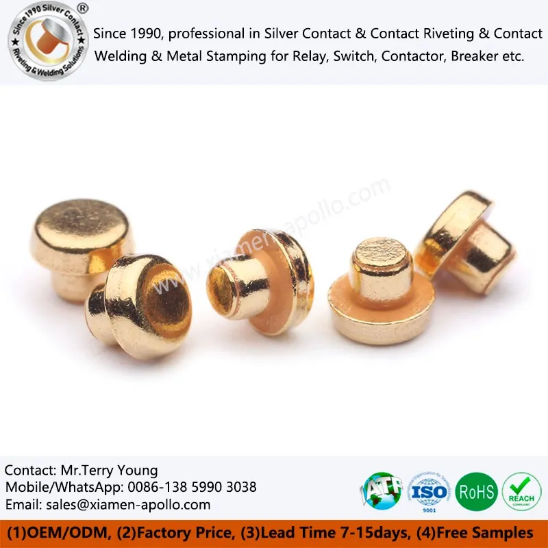 سونے سے چڑھایا rivets