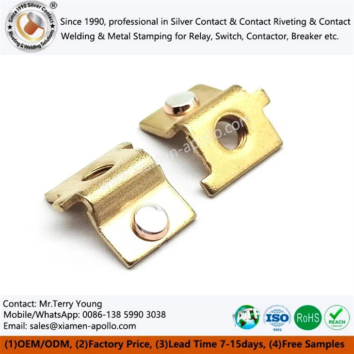Silver Contact Brass Terminal Riveting Silver Contact Brass Terminal Riveting